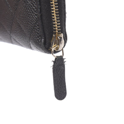 Chanel Caviar Quilted Large Gusset Zip Around Wallet Black 9 of 9