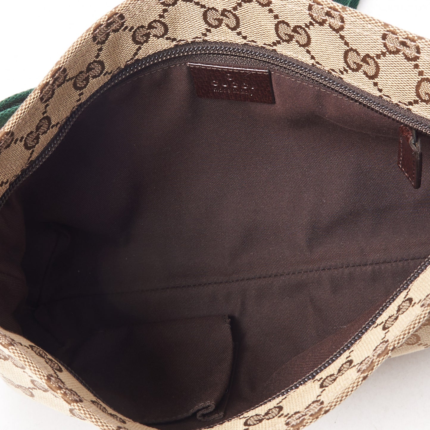 Monogram Web Small Flat Messenger Crossbody Dark Brown