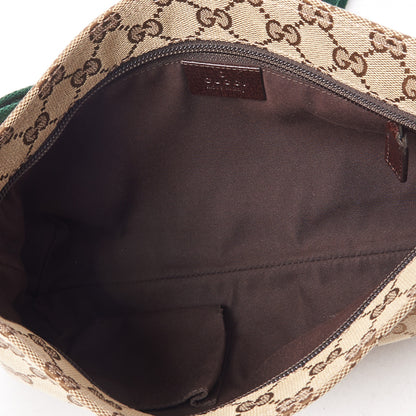 Gucci Monogram Web Small Flat Messenger Crossbody Dark Brown 4 of 8