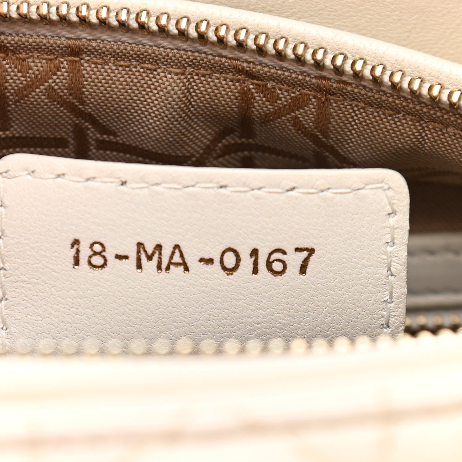 Christian Dior Lambskin Cannage Medium Lady Dior Ivory 7 of 11