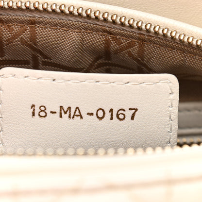Christian Dior Lambskin Cannage Medium Lady Dior Ivory 7 of 11