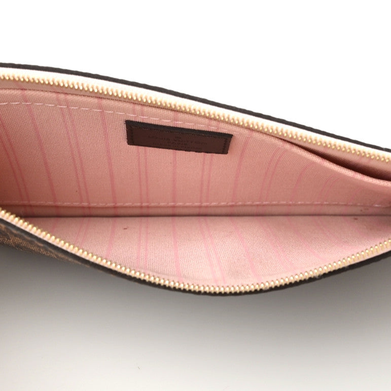 Louis Vuitton Damier Ebene Neverfull MM GM Pochette Rose Ballerine 5 of 7