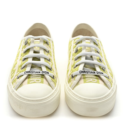 Christian Dior Canvas Oblique Walk'N'Dior Low Top Sneakers 37 Chartreuse 2 of 9