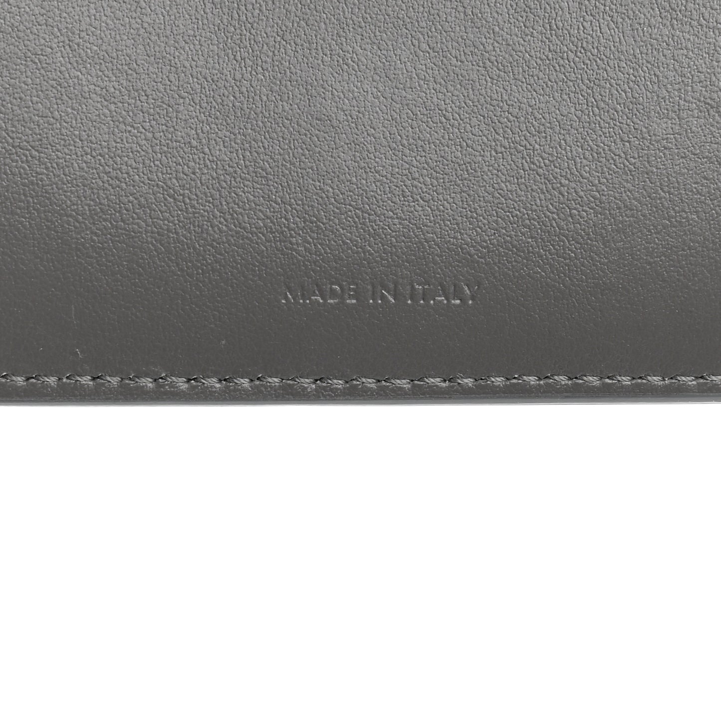 Grained Calfskin Medium Multifunction Strap Wallet Grey Vintage Pink