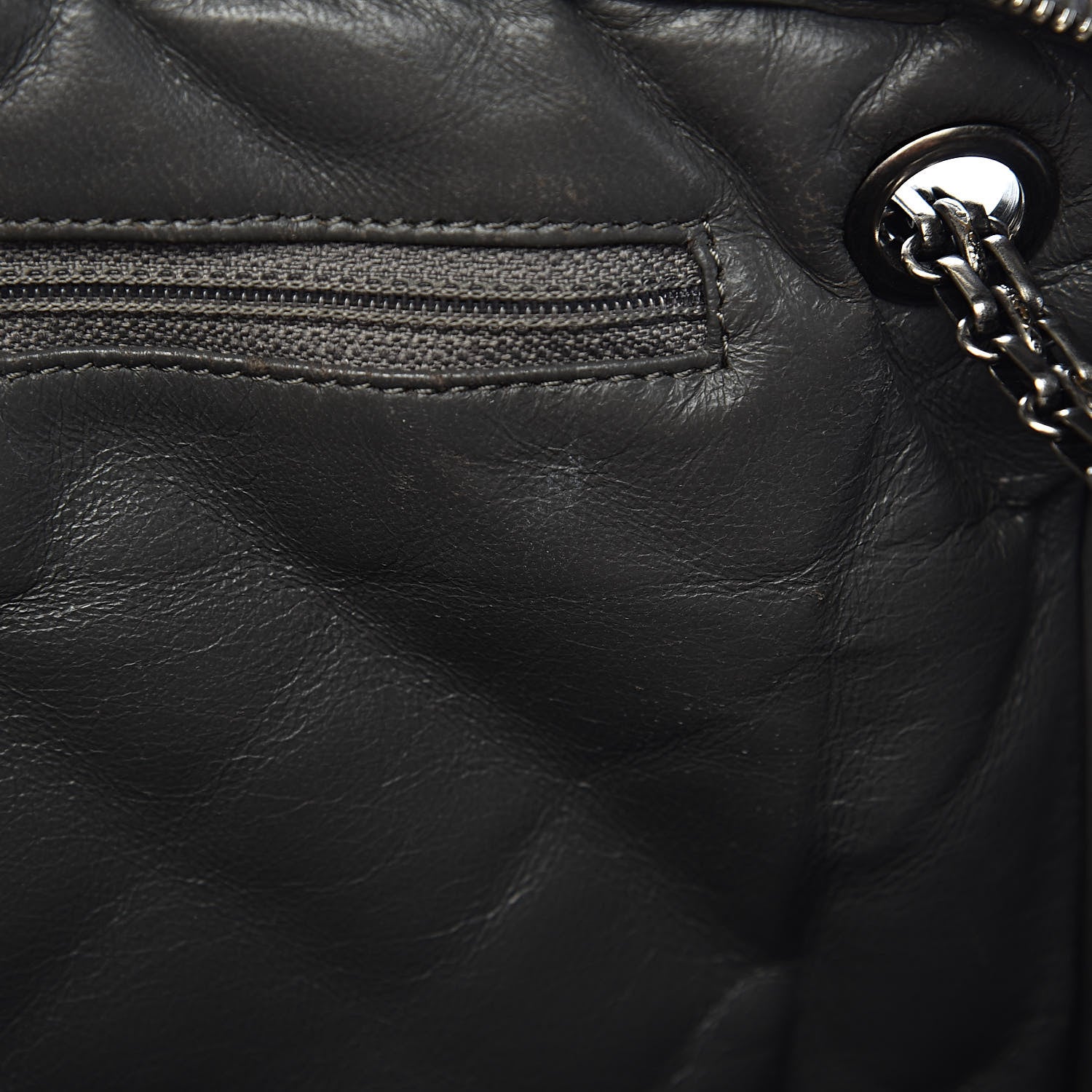 Chanel Aged Calfskin Quilted Large Reissue Camera Case Grey 8 of 14