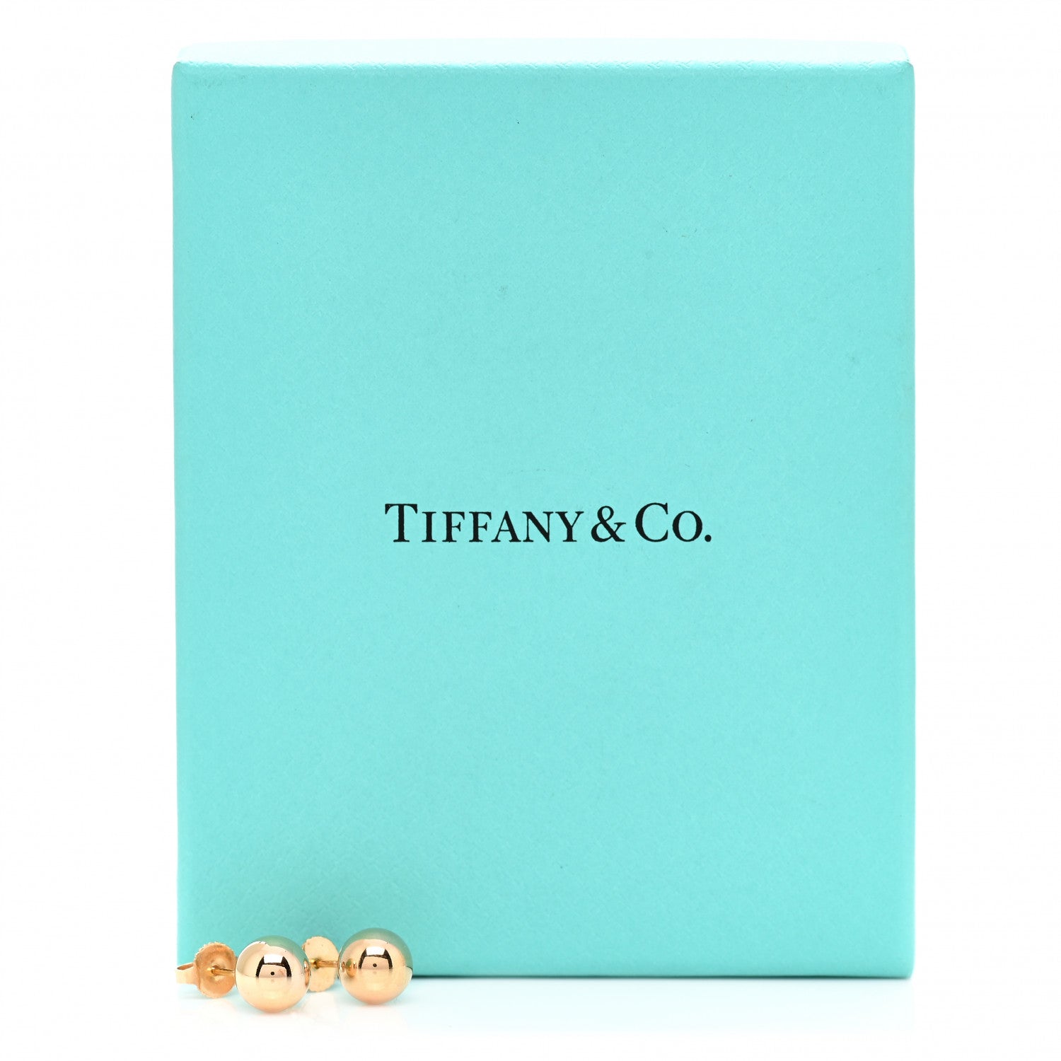 Tiffany 18K Rose Gold 8mm HardWear Ball Earrings 5 of 5