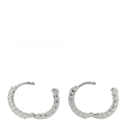 Roberto Coin 18K White Gold Diamond .76ctw Inside Out Hoop Earrings 3 of 4