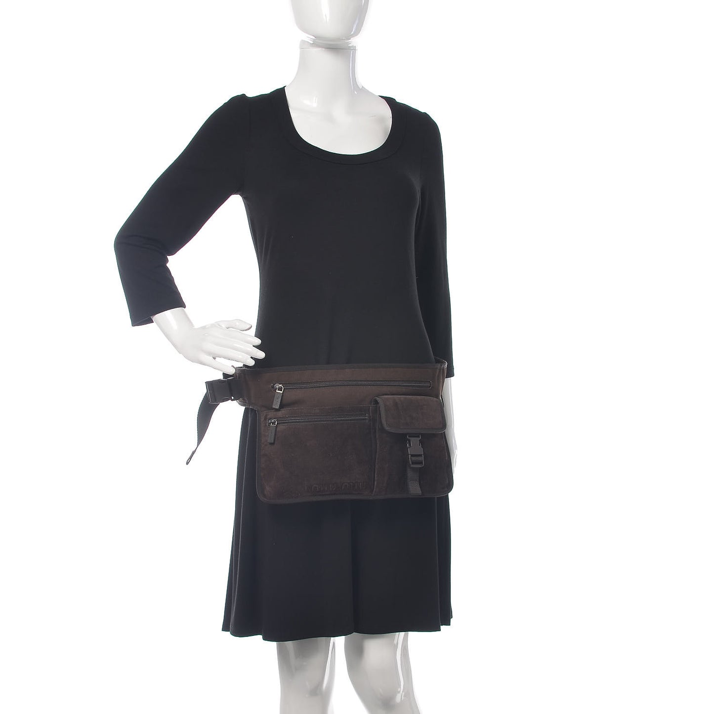 Suede Belt Bag Brown