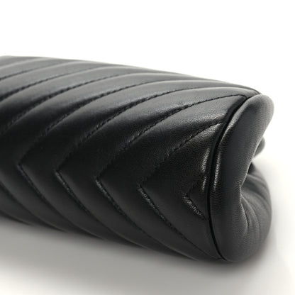 Chanel Lambskin Chevron Quilted Timeless Clutch Black 9 of 9