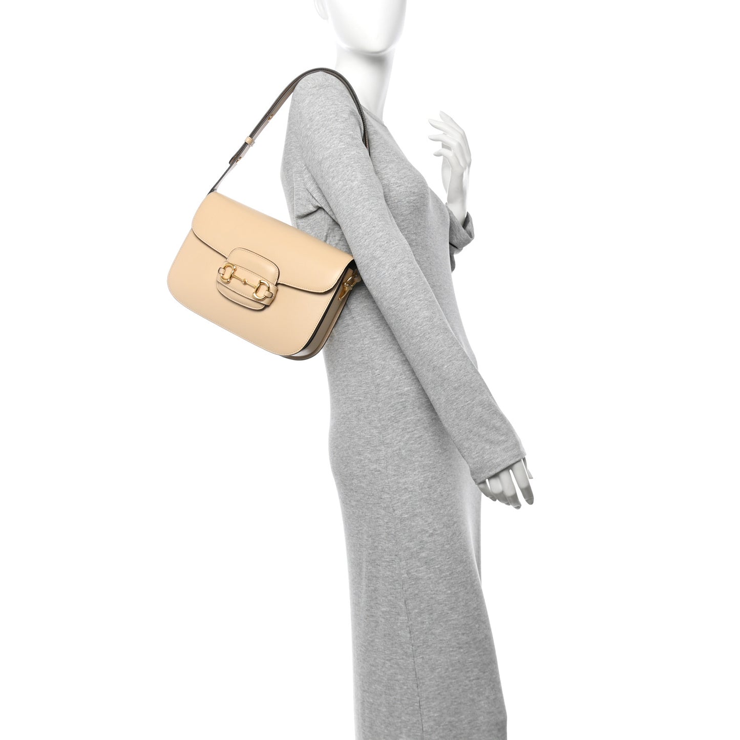 Azalea Calfskin Horsebit 1955 Shoulder Bag Bubble Tea