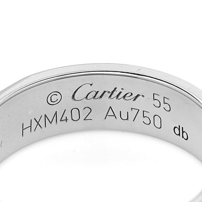 Cartier 18K White Gold 5.5mm LOVE Ring 55 7.25 4 of 4