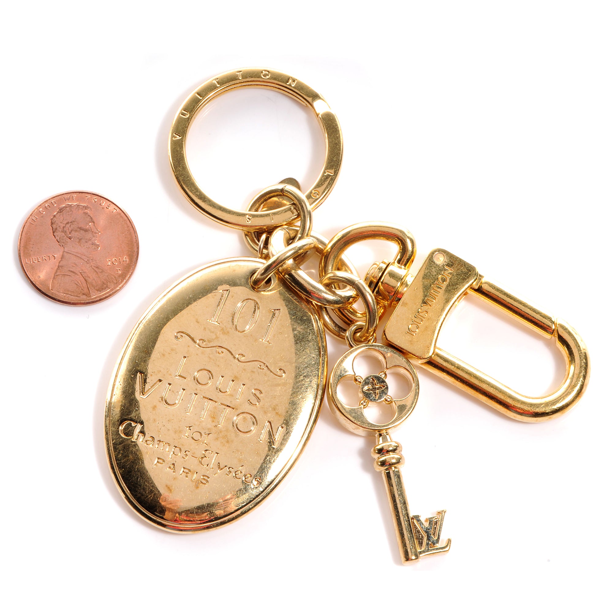 Louis Vuitton 101 Champs Elysees Maizeon Key Charm Gold 2 of 5
