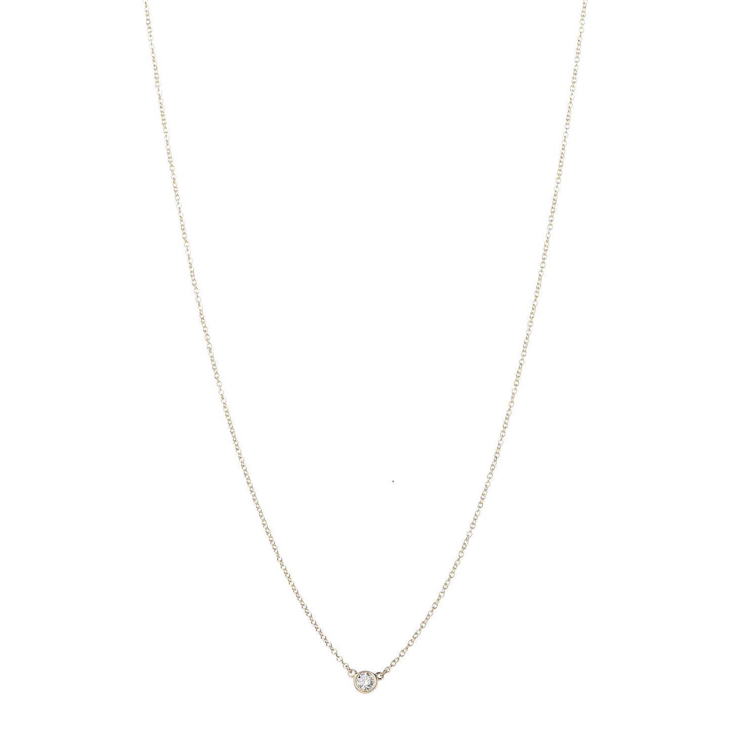18K Yellow Gold Diamond .14ct Elsa Peretti Diamonds by the Yard Pendant Necklace