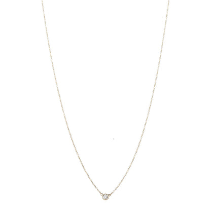 Tiffany 18K Yellow Gold Diamond .14ct Elsa Peretti Diamonds by the Yard Pendant Necklace 1 of 6