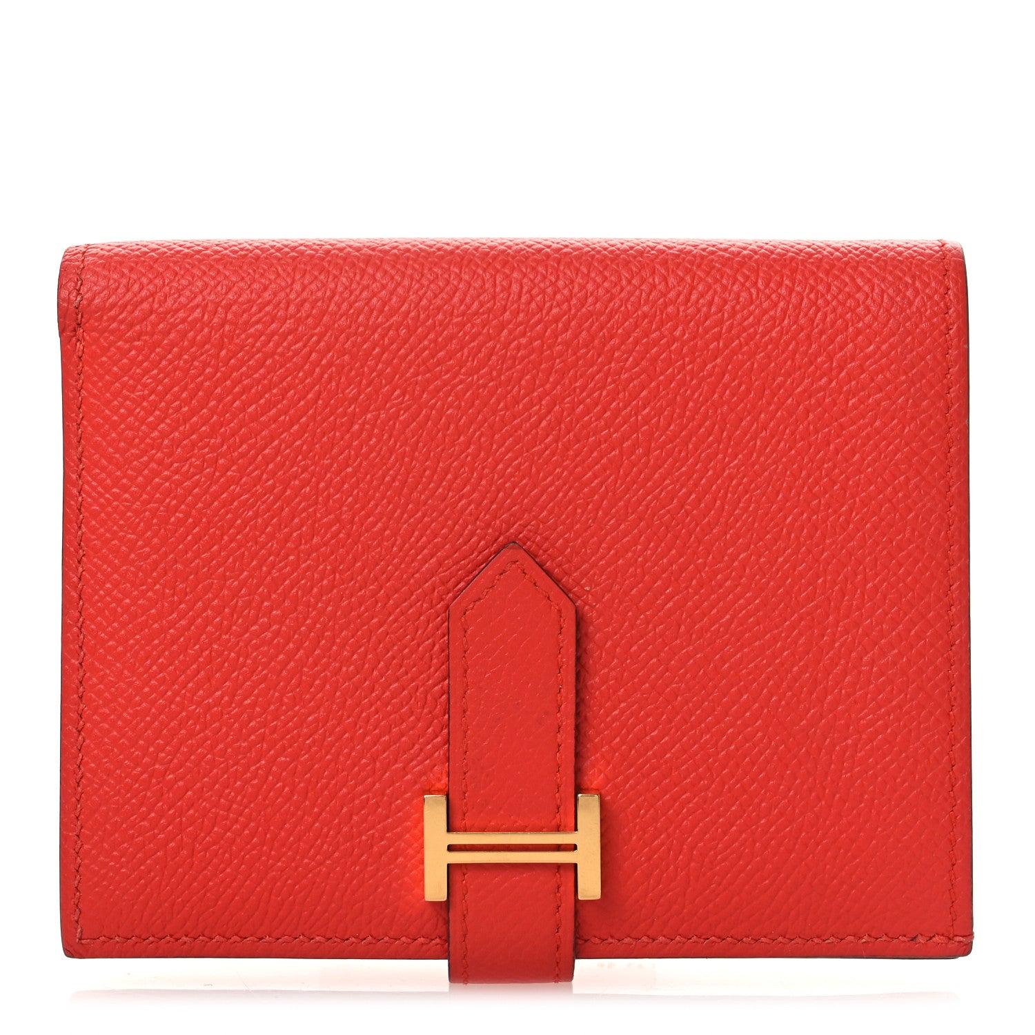 Hermes Epsom Bearn Compact Wallet Rouge Tomate 1 of 8