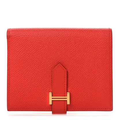 Hermes Epsom Bearn Compact Wallet Rouge Tomate 1 of 8