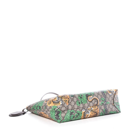 Gucci GG Supreme Monogram Bengal Medium Shopping Tote Beige Yard 4 of 9