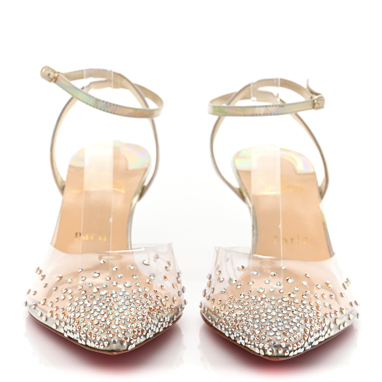 Christian Louboutin PVC Calf Alicoco Spikaqueen 55 Pumps 39 Version Platine 2 of 10