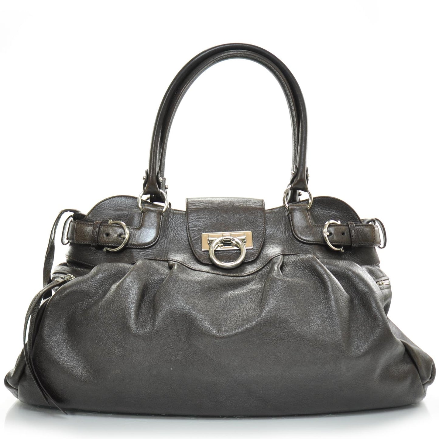 SALVATOREFERRAGAMOLeatherMarisaDarkBrown