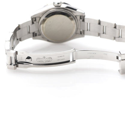 Rolex Stainless Steel Diamond Black Mother of Pearl 26mm Oyster Perpetual Datejust Watch 179384 6 of 7