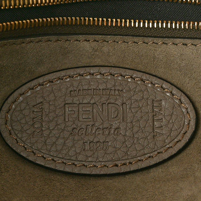 Fendi Vitello Stampa Granata Macro Stitchings Baguette Tartufo 6 of 9