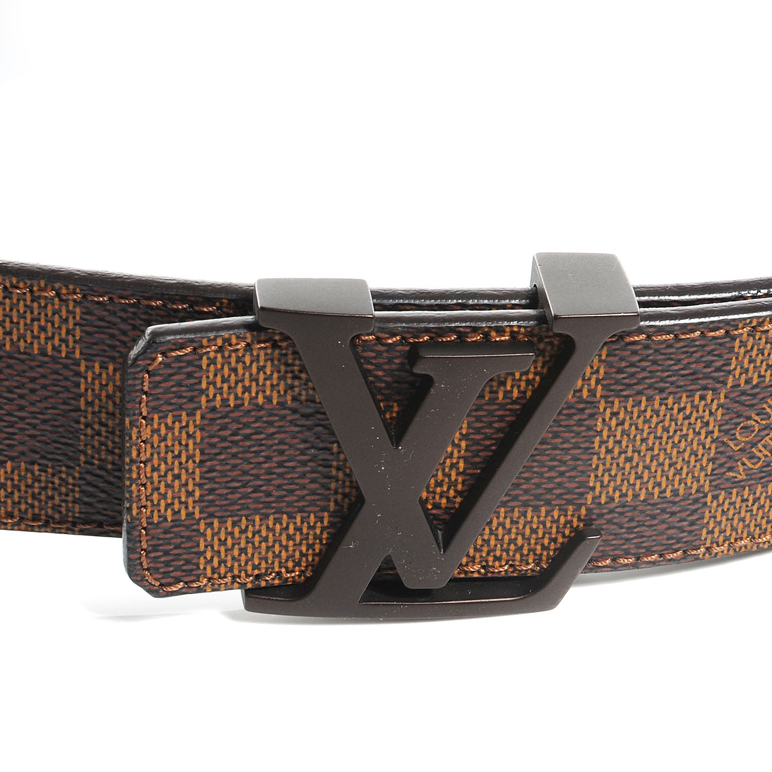 Louis Vuitton Damier Ebene LV Initiales Belt 95 38 3 of 7