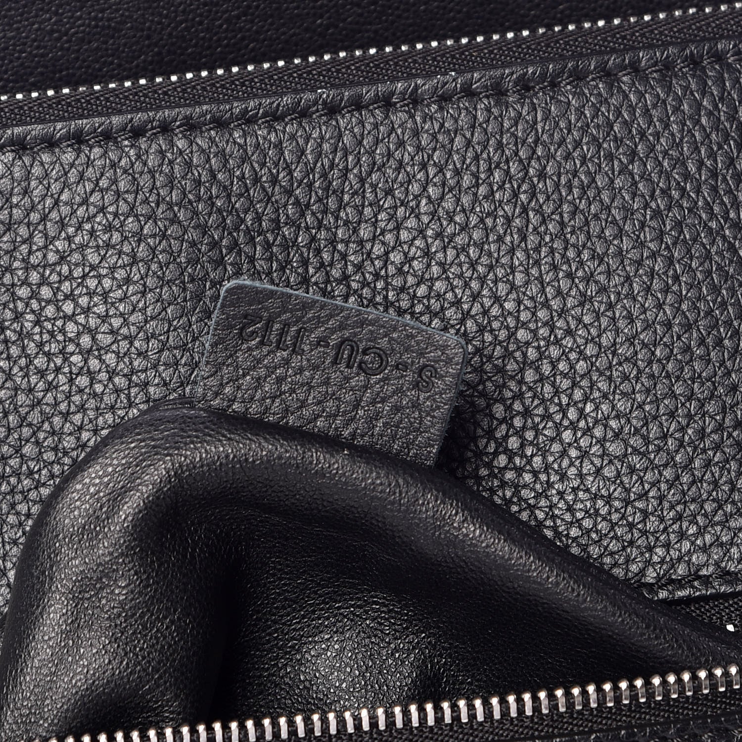 Celine Drummed Calfskin Suede Double Zip Trapeze Black 8 of 23