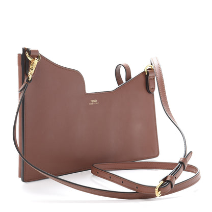 Fendi Vitello Grace Matte Mini 3 Pocket Mini Crossbody Bag Rust 3 of 11