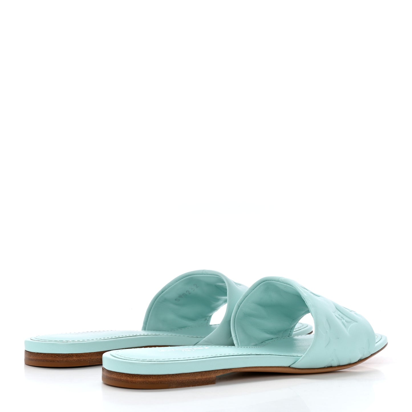 Lambskin Embossed Monogram Revival Flat Mules 36