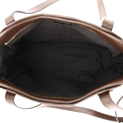 Fendi Zucca Vitello Artic Medium Shopping Tote Tobacco Castagna 5 of 12