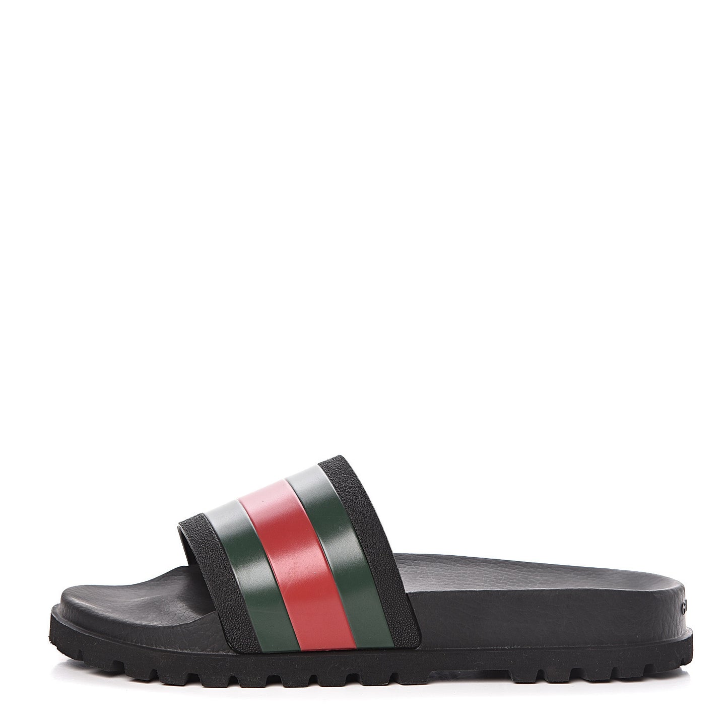 Rubber Web Mens Lug Sole Slide Sandals 10 Black Green Red