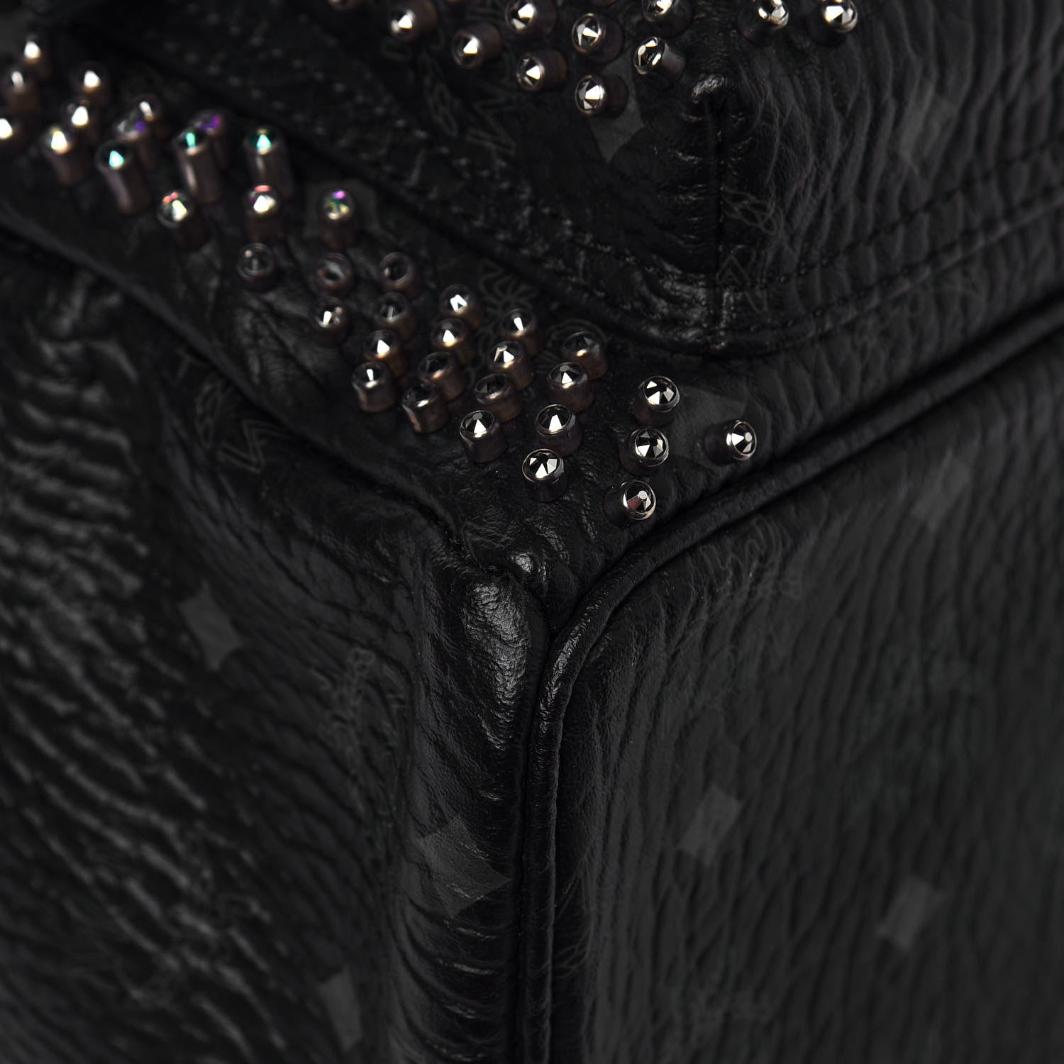 MCM Visetos Studded Small Crystal Backpack Black 7 of 10
