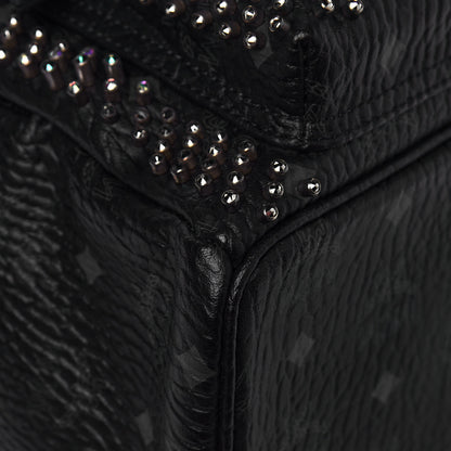 MCM Visetos Studded Small Crystal Backpack Black 7 of 10