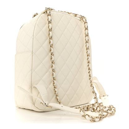 Chanel Caviar Quilted Small CC Day Backpack White 3 of 10