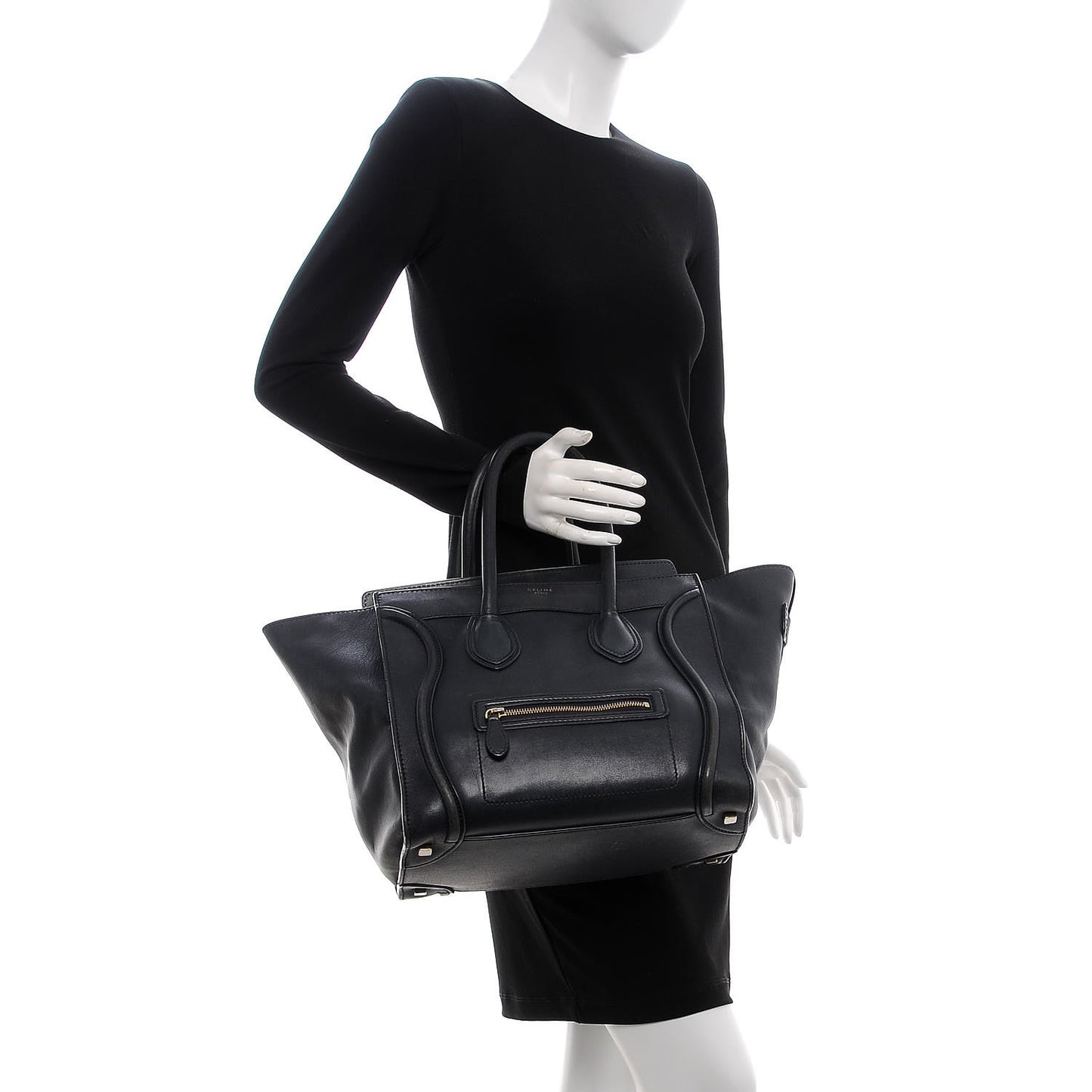 Smooth Calfskin Mini Luggage Navy Blue