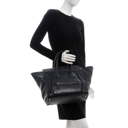 Celine Smooth Calfskin Mini Luggage Navy Blue 2 of 21