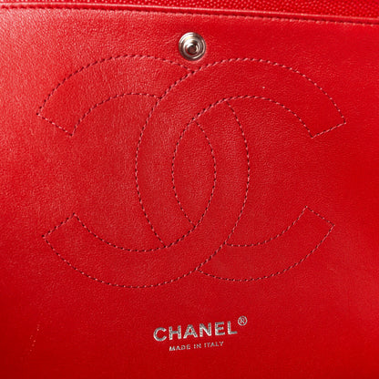 Chanel Caviar Quilted Jumbo Double Flap Red 6 of 11