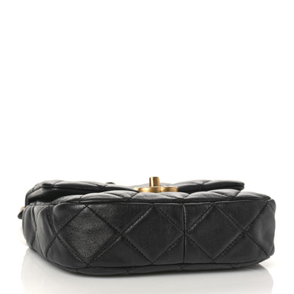Chanel Lambskin Quilted Mini Lacquered Chain Flap Black 4 of 9