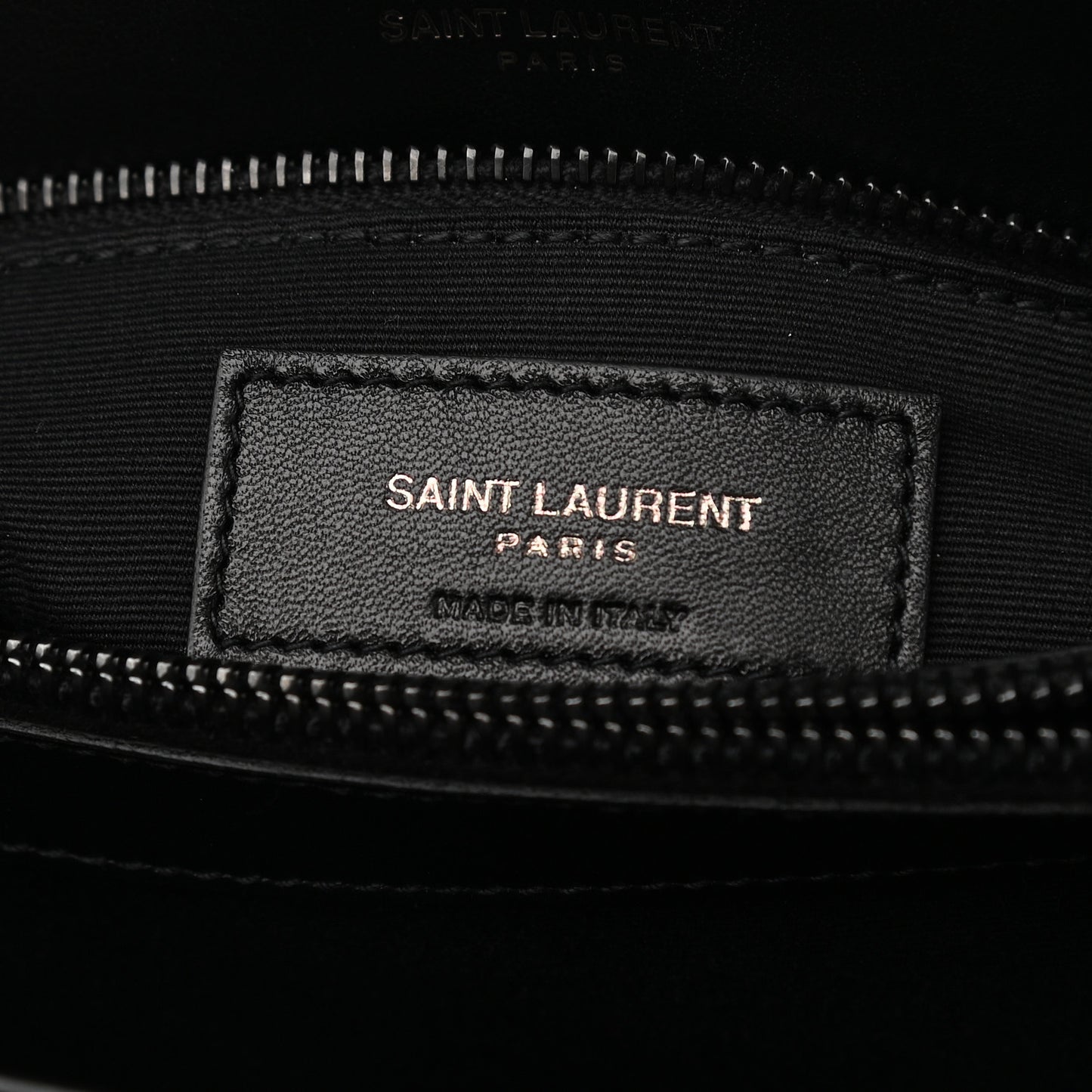Calfskin Y Quilted Monogram Medium Loulou Chain Satchel Black