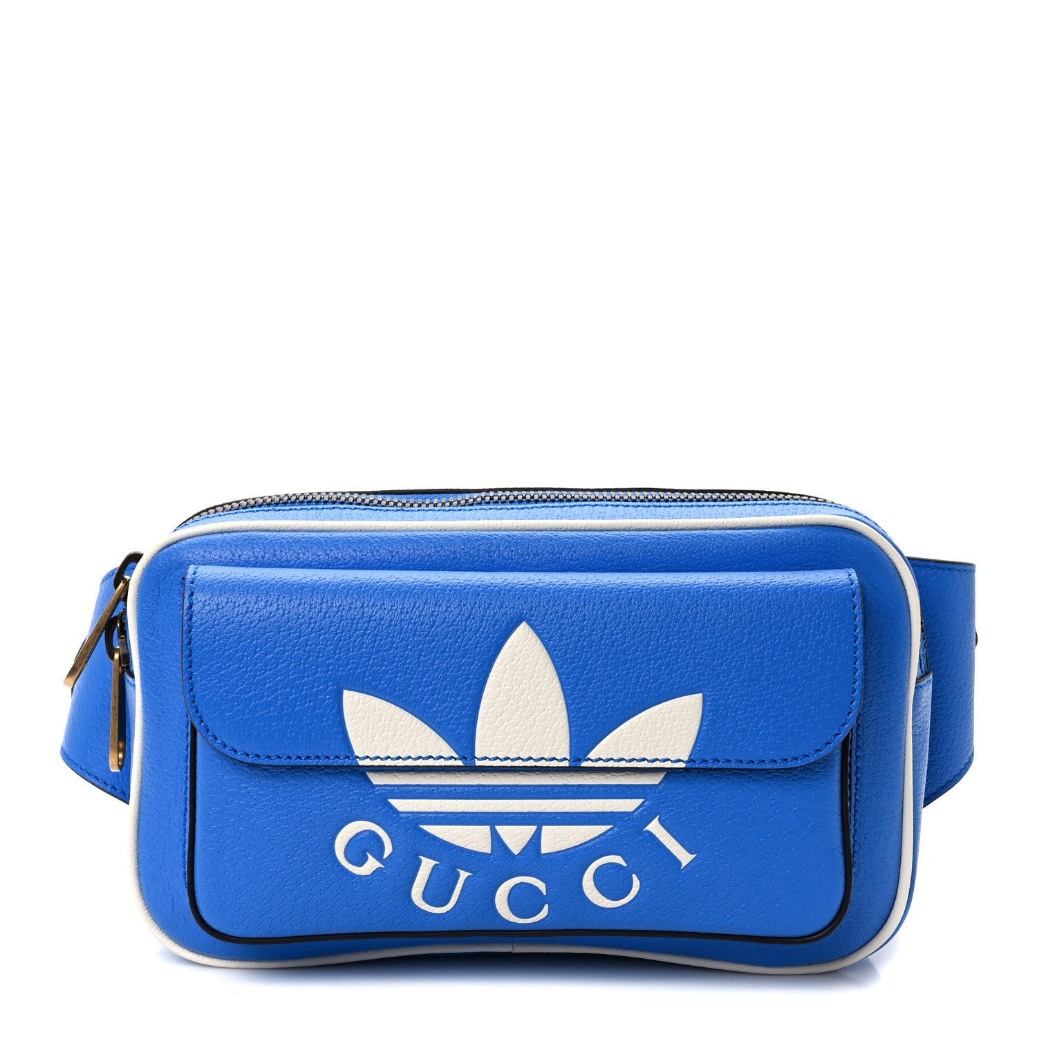Gucci X ADIDAS Textured Dollar Calfskin Belt Bag Blue 1 of 10