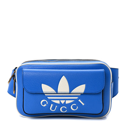 Gucci X ADIDAS Textured Dollar Calfskin Belt Bag Blue 1 of 10