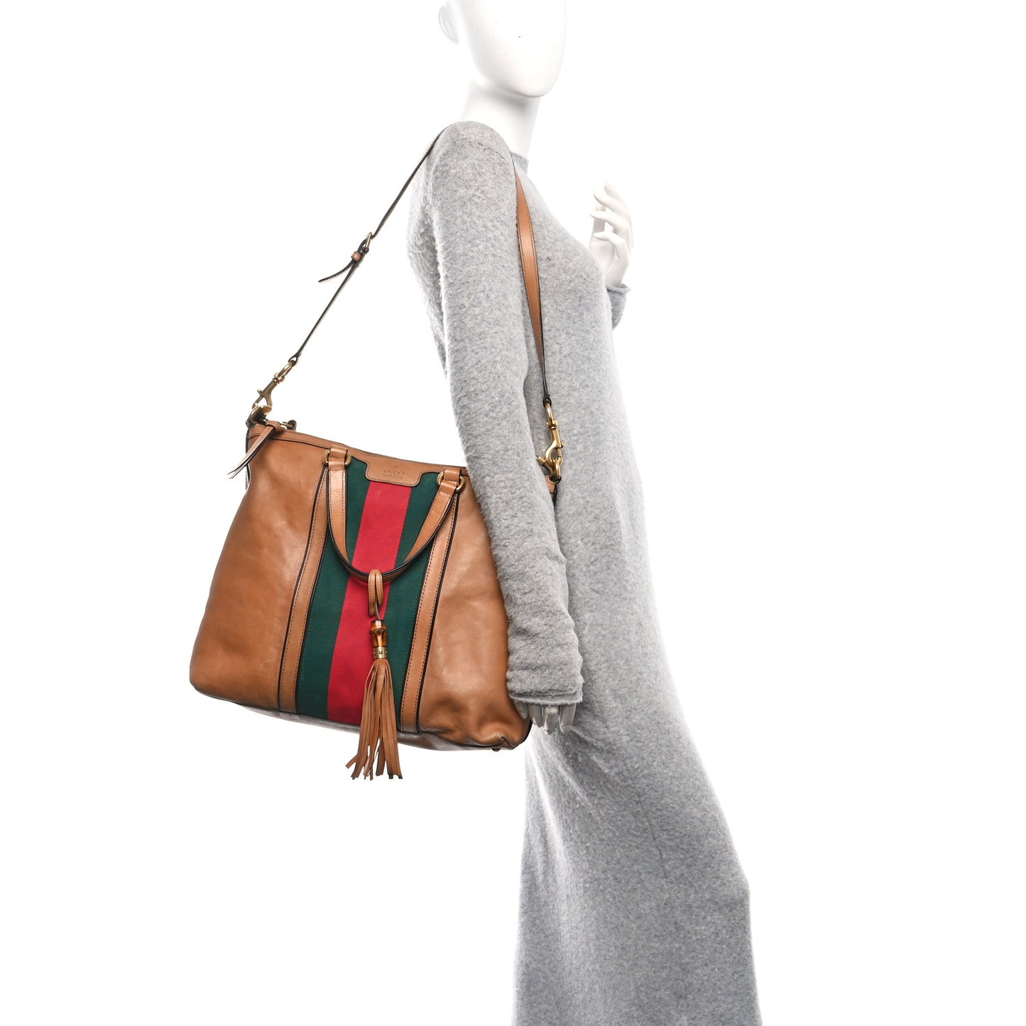 Calfskin Web Medium Rania Top Handle Bag