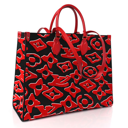 Louis Vuitton X UF Tufted Monogram Onthego GM Black Red 3 of 8
