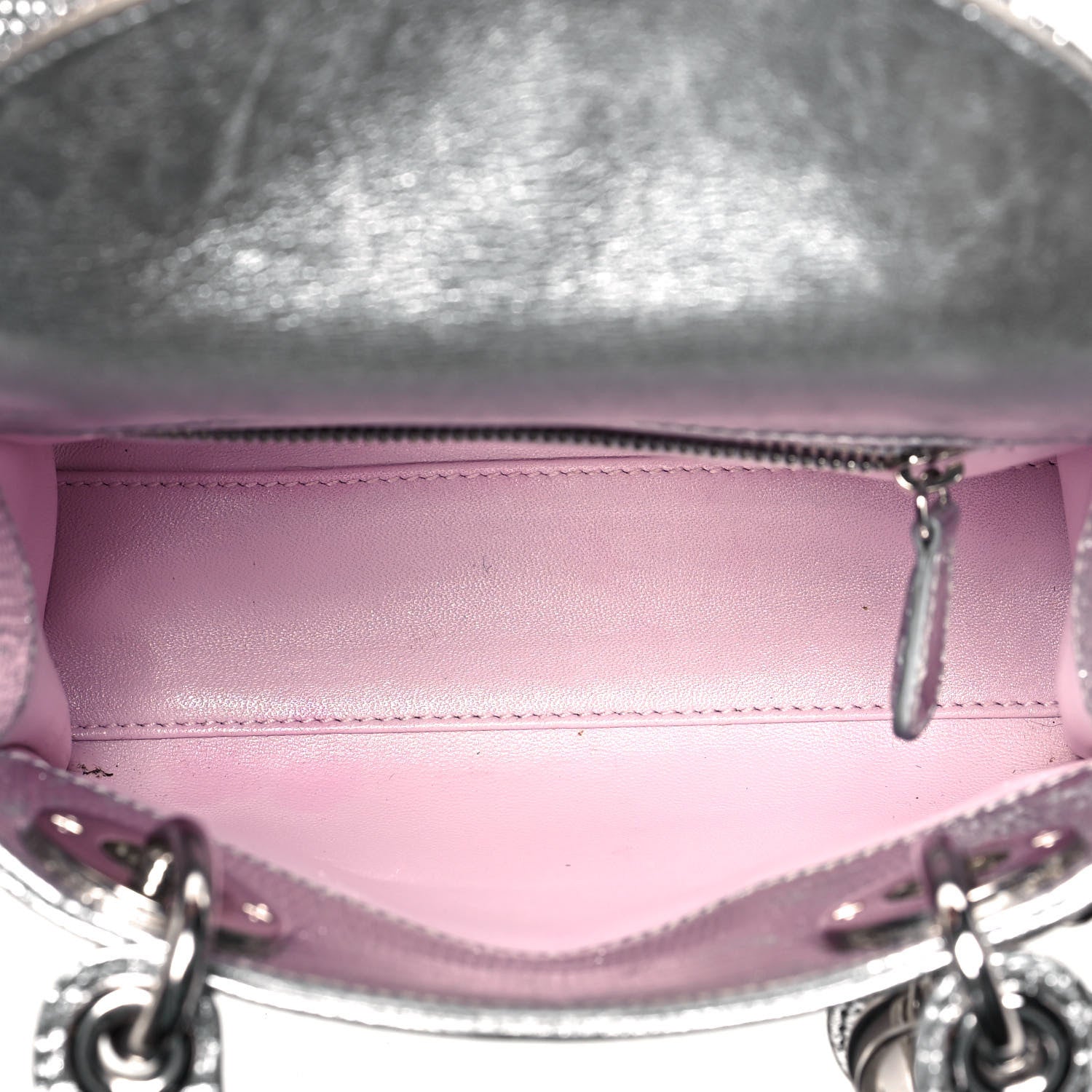 Christian Dior Metallic Lizard Mini Lady Dior Silver 9 of 18