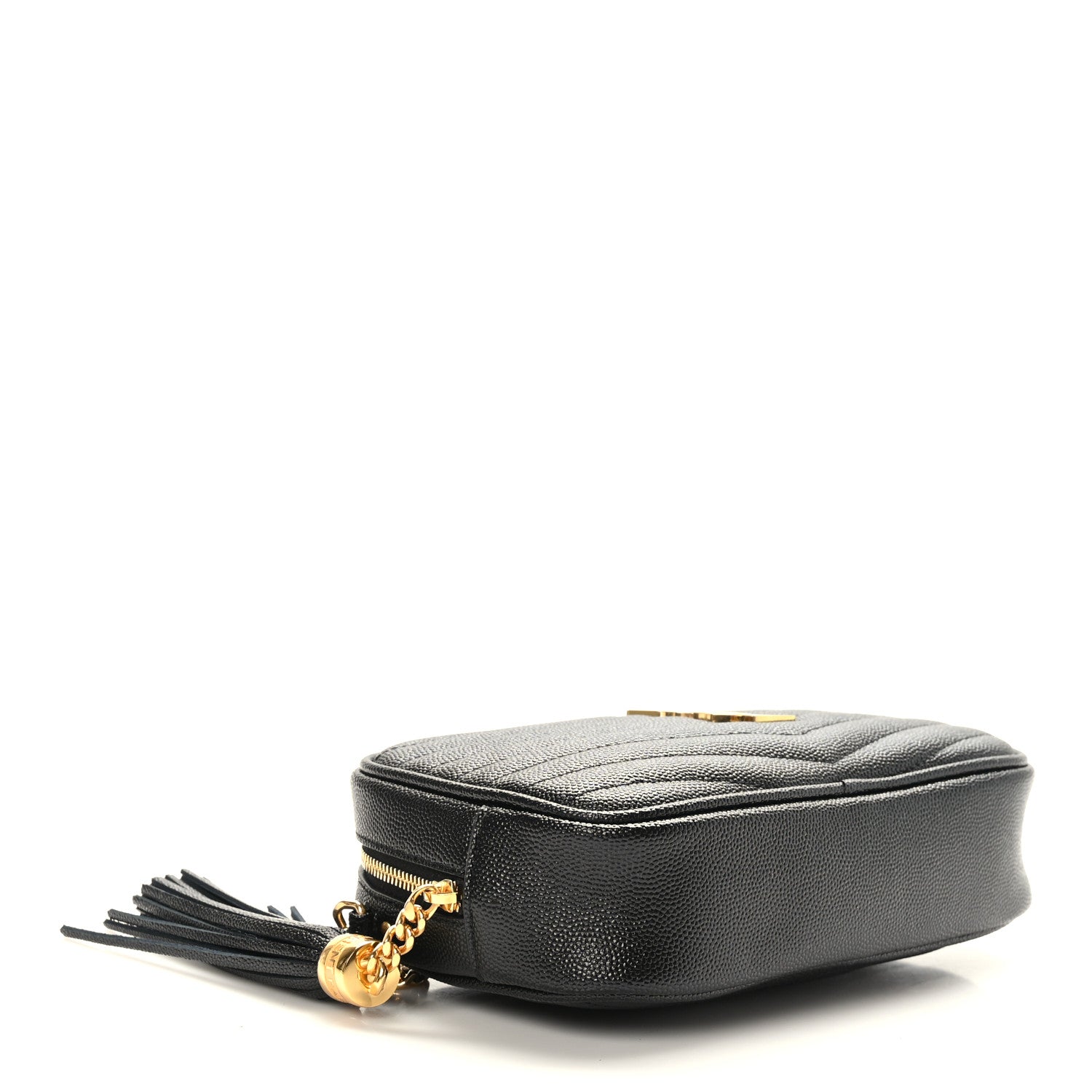 Saint Laurent Grain De Poudre Matelasse Monogram Mini Lou Camera Bag Black 4 of 9