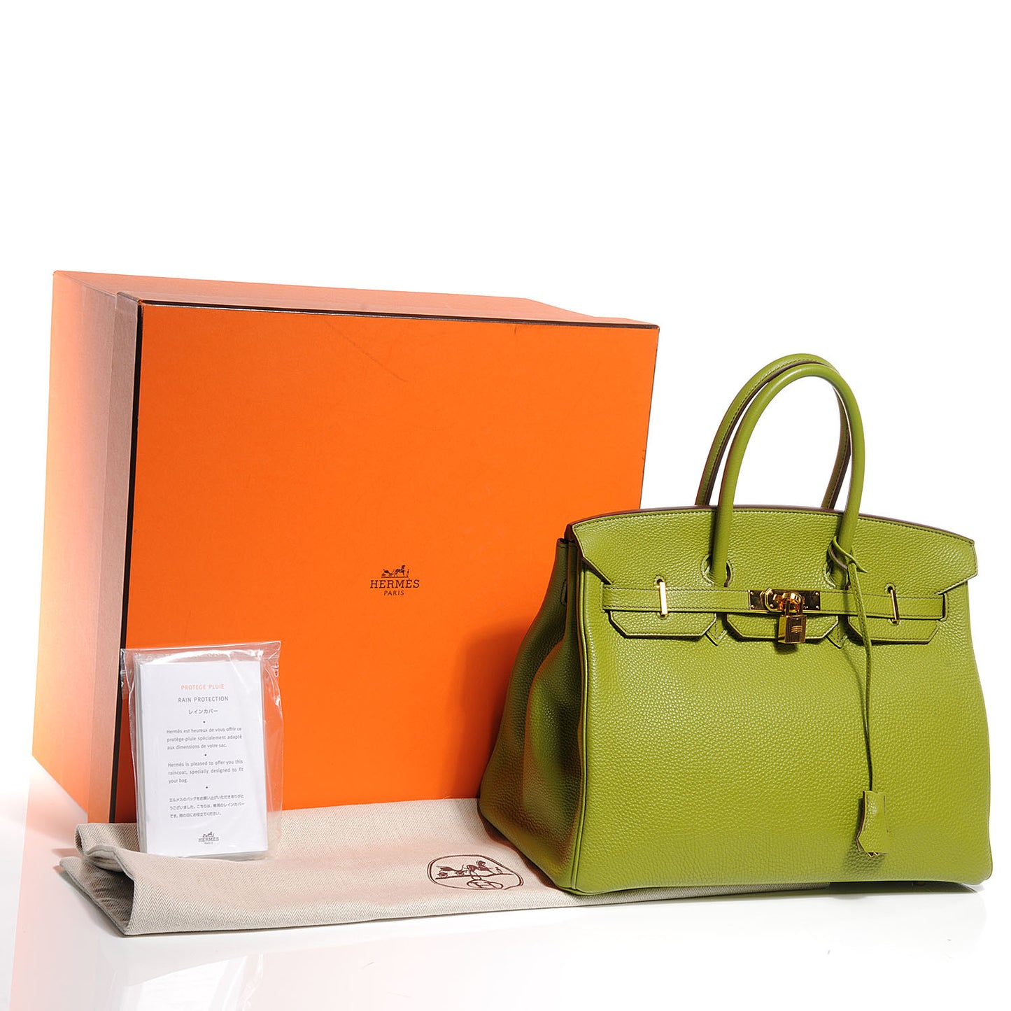 Togo Birkin 35 Vert Anis