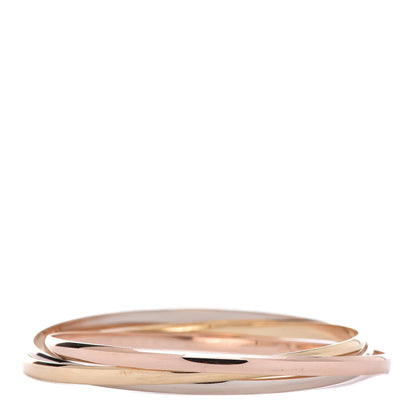Cartier 18K Pink Yellow White Gold Trinity Bangle 62 3 of 5