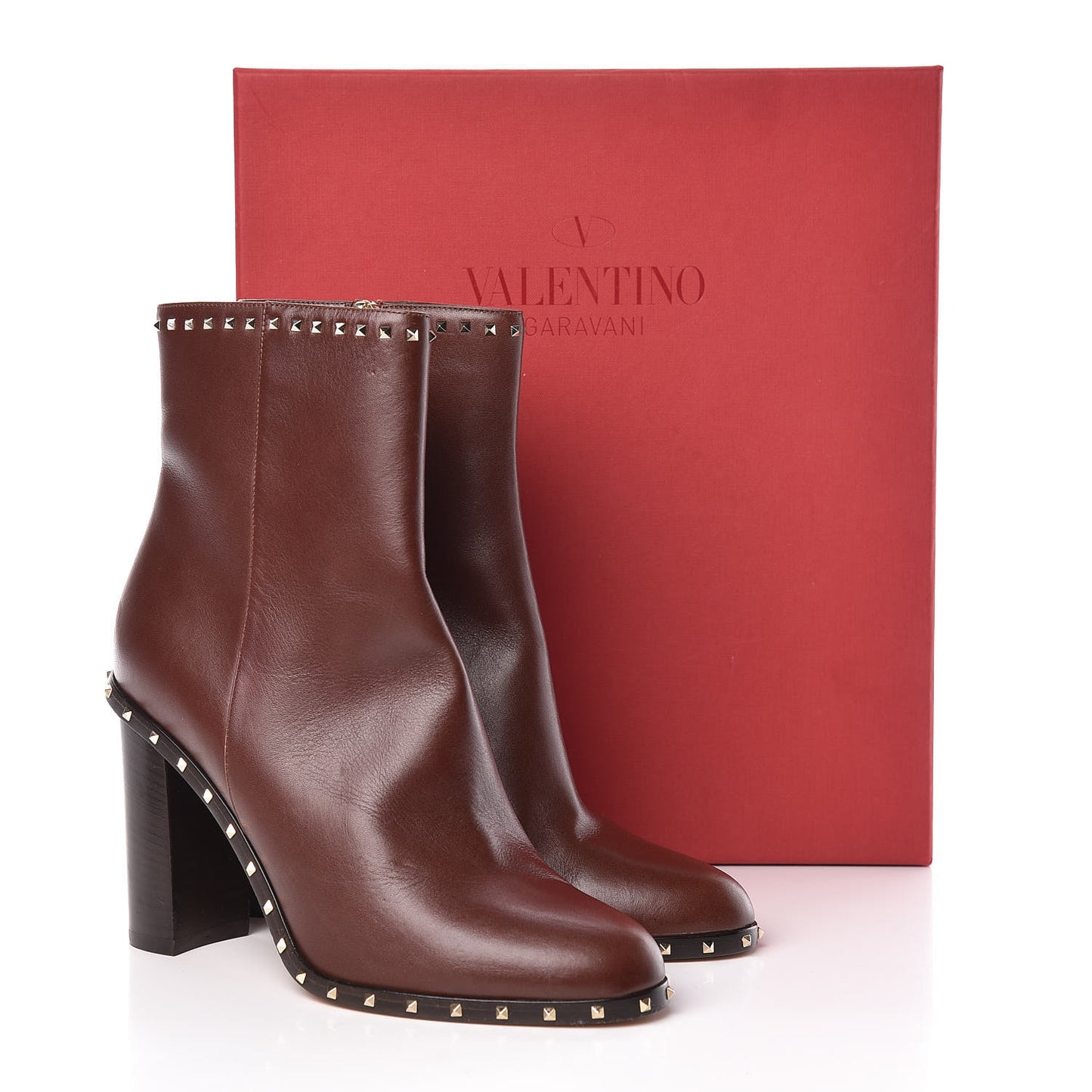 Nappa Soul Rockstud 90mm Ankle Boots 39 Brown