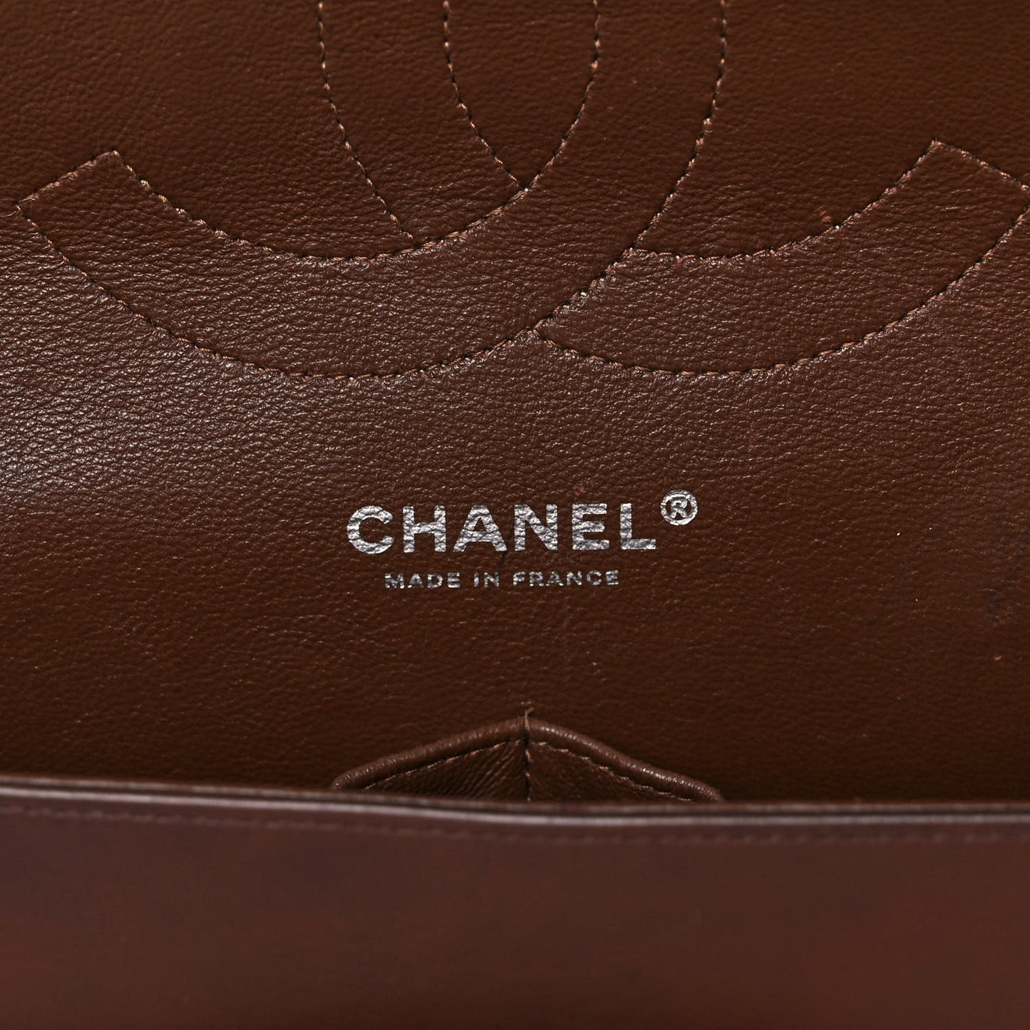 Lambskin Quilted Jumbo Double Flap Dark Brown
