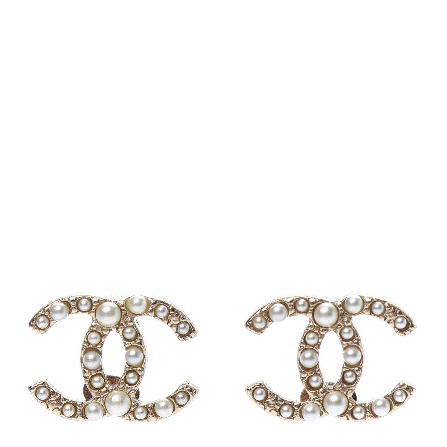 Pearl CC Earrings Light Gold